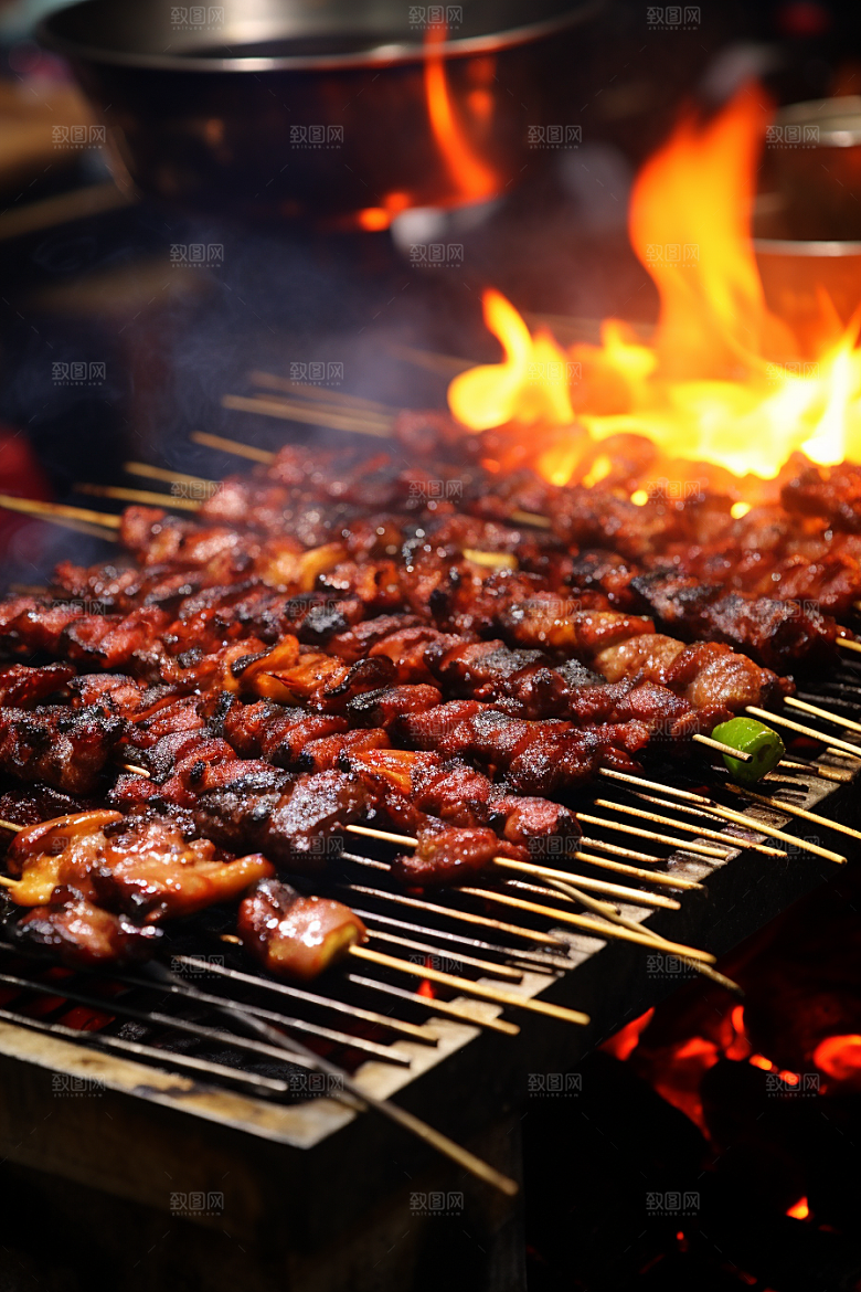 BBQ烧烤美食广告摄影图