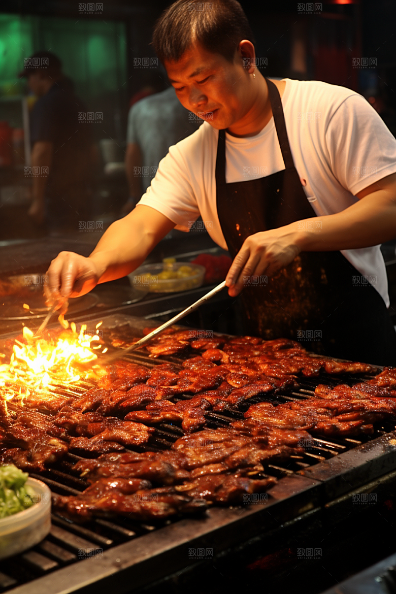 BBQ烧烤美味广告摄影图