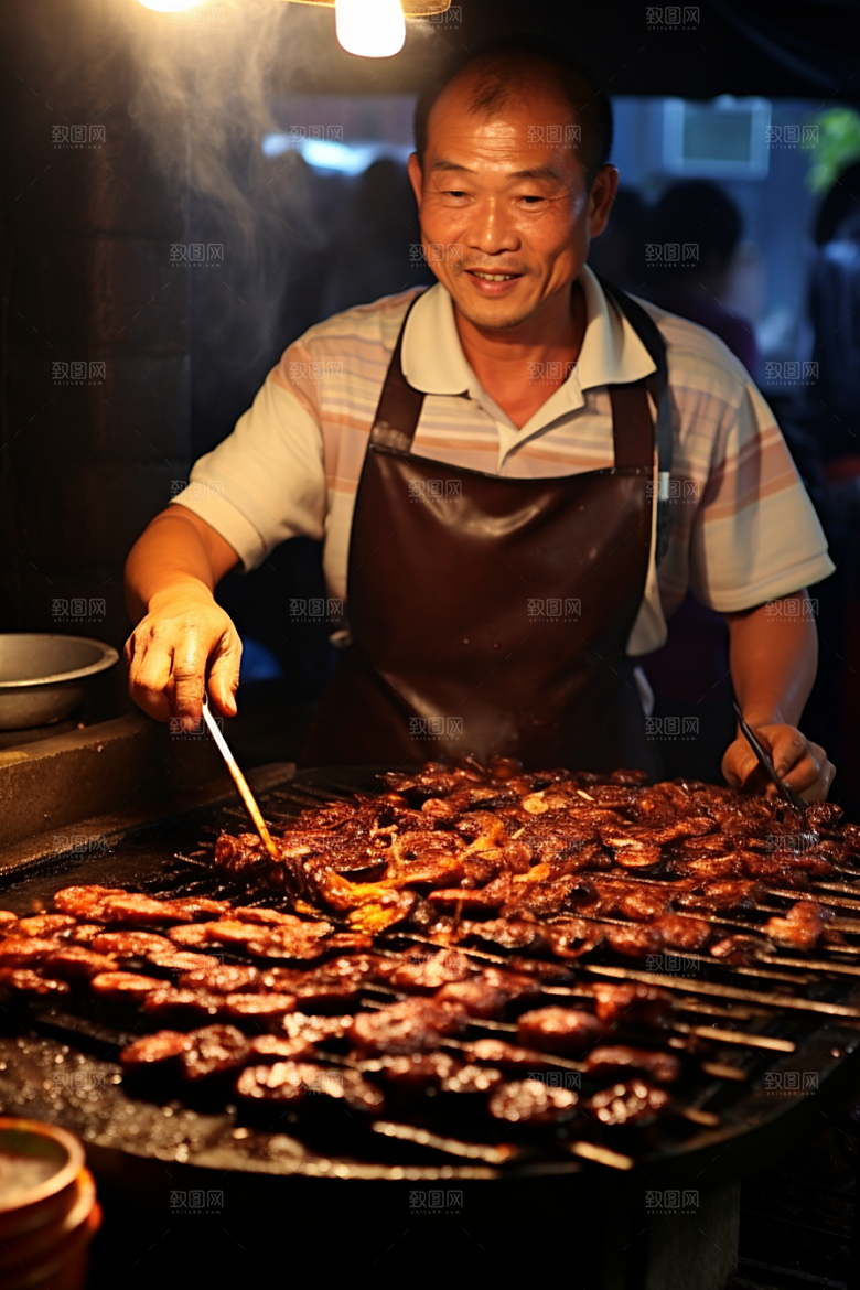 BBQ烧烤肉类聚会摄影图