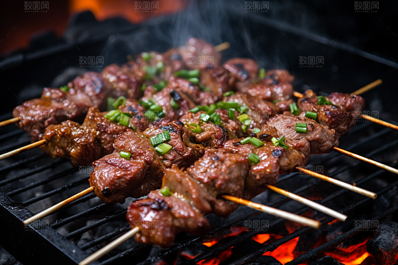 BBQ烧烤火热聚会摄影图