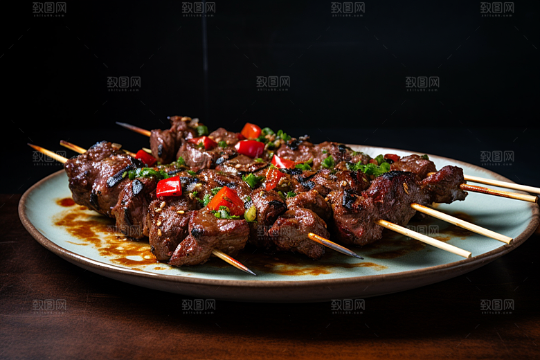 BBQ烧烤火热聚餐摄影图