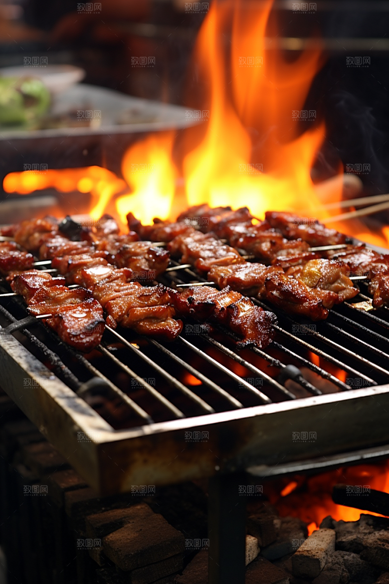 BBQ烧烤高清火辣摄影图