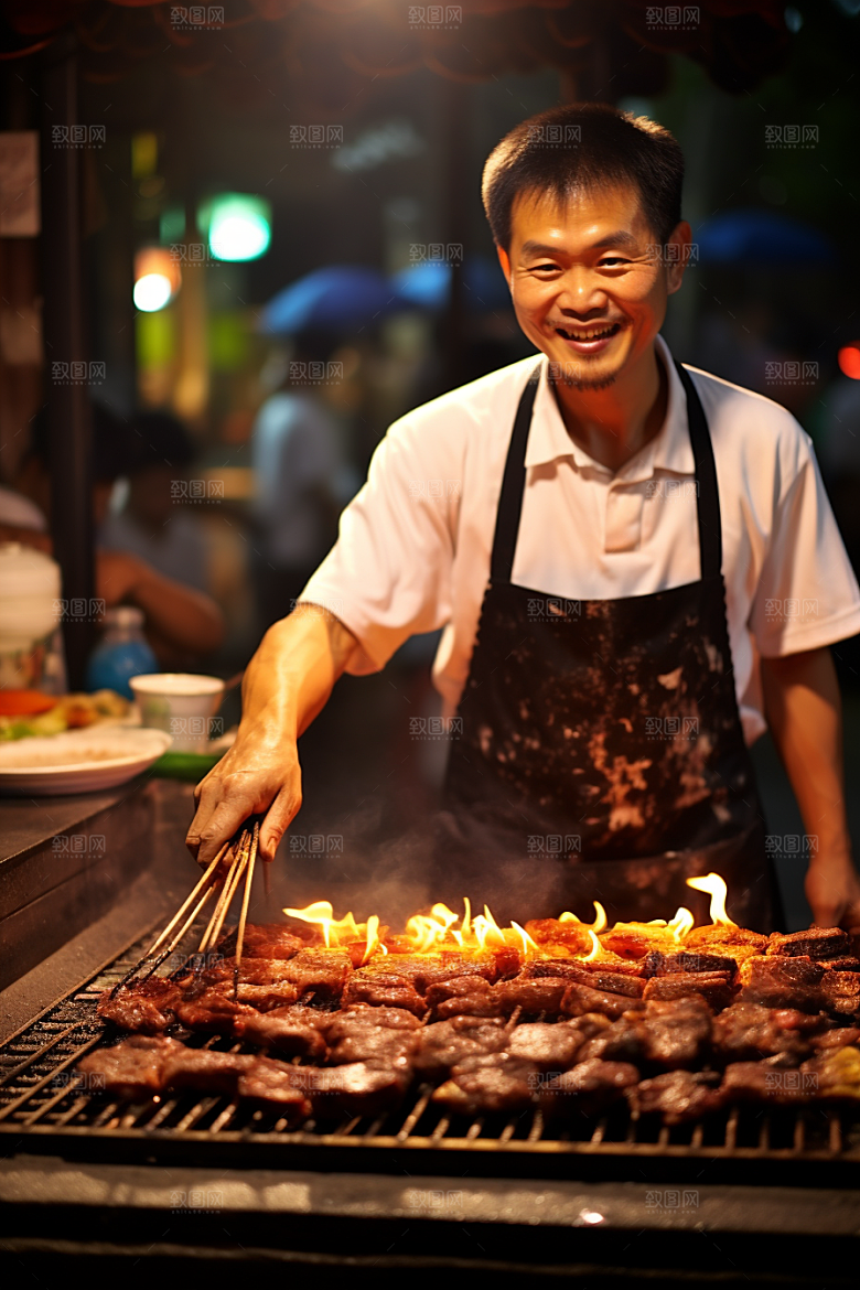 BBQ烧烤高清聚餐摄影图