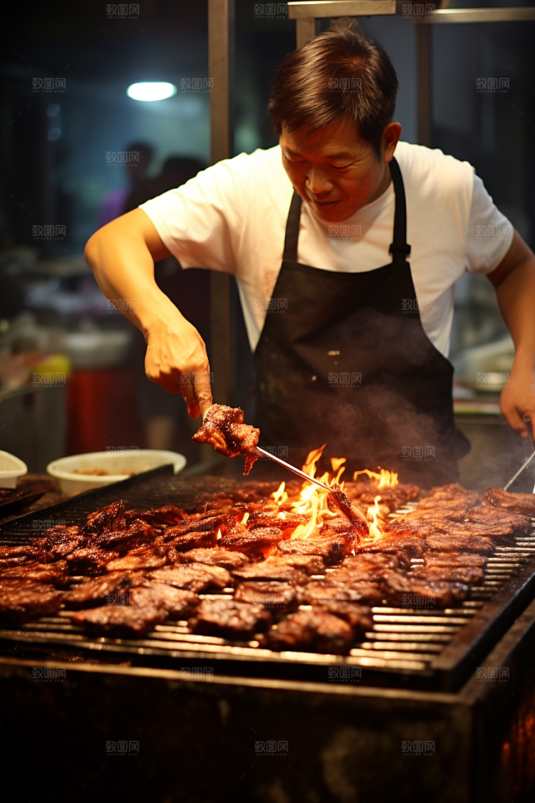 BBQ烧烤聚会火辣摄影图