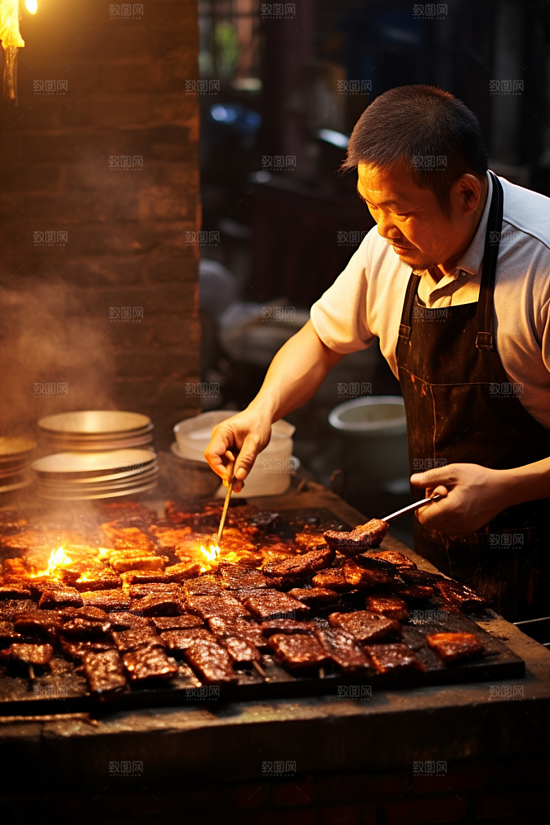 BBQ烧烤美味广告摄影图