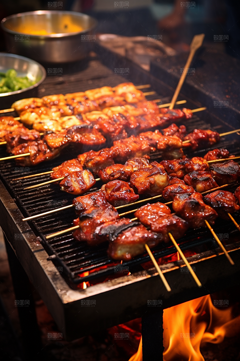 BBQ烧烤火辣广告摄影图