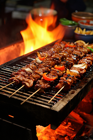 BBQ烧烤广告聚会摄影图