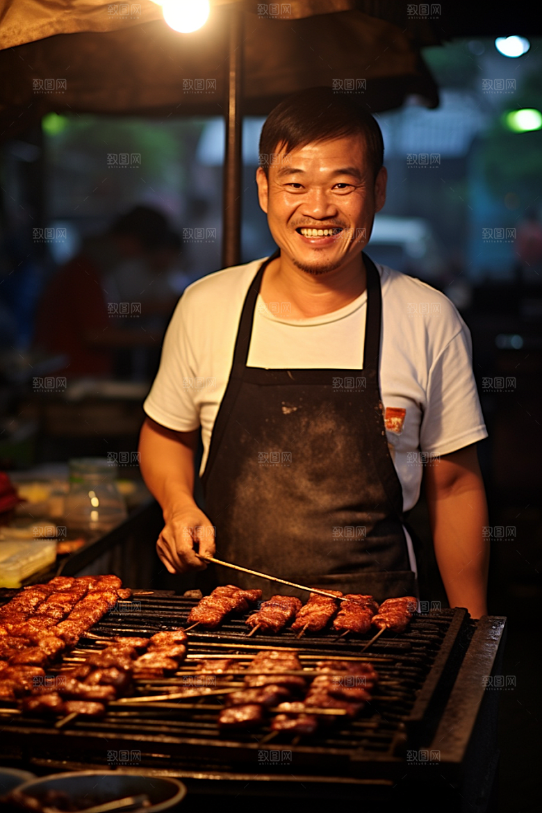BBQ烧烤烤串广告摄影图