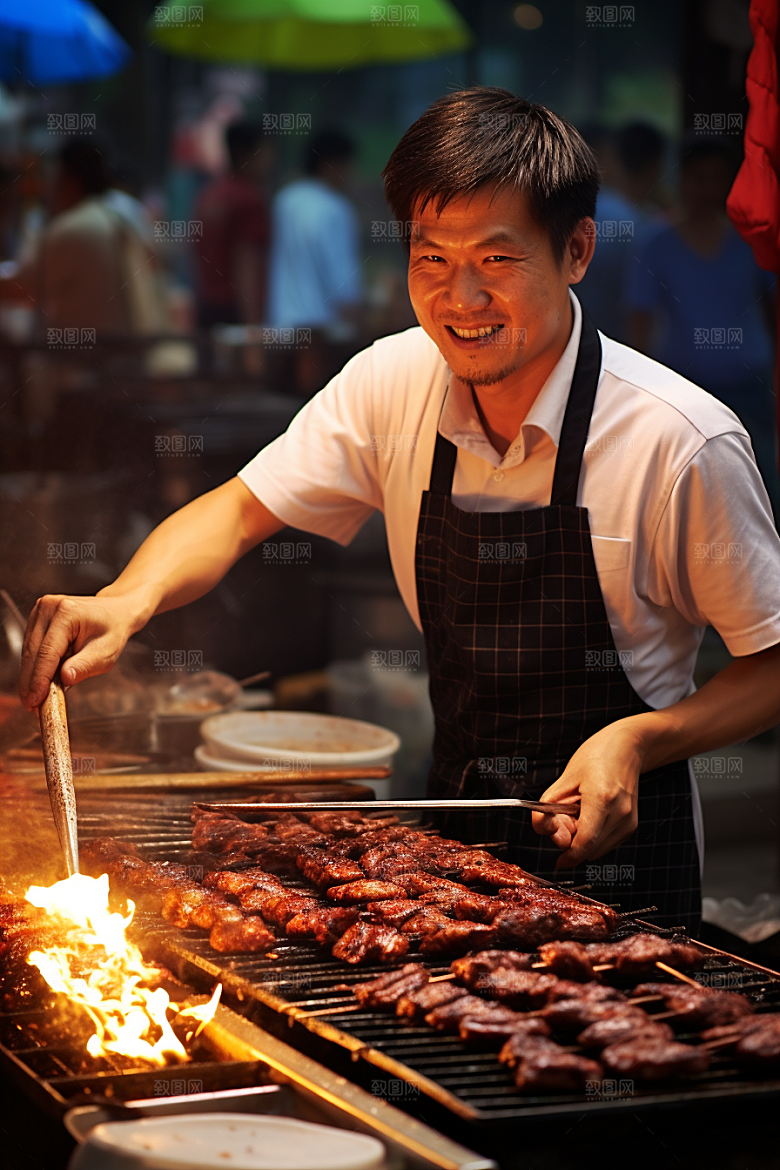 BBQ烧烤美食肉食摄影图