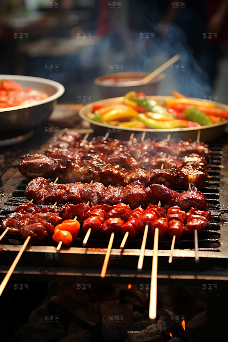 BBQ烧烤火辣聚会摄影图