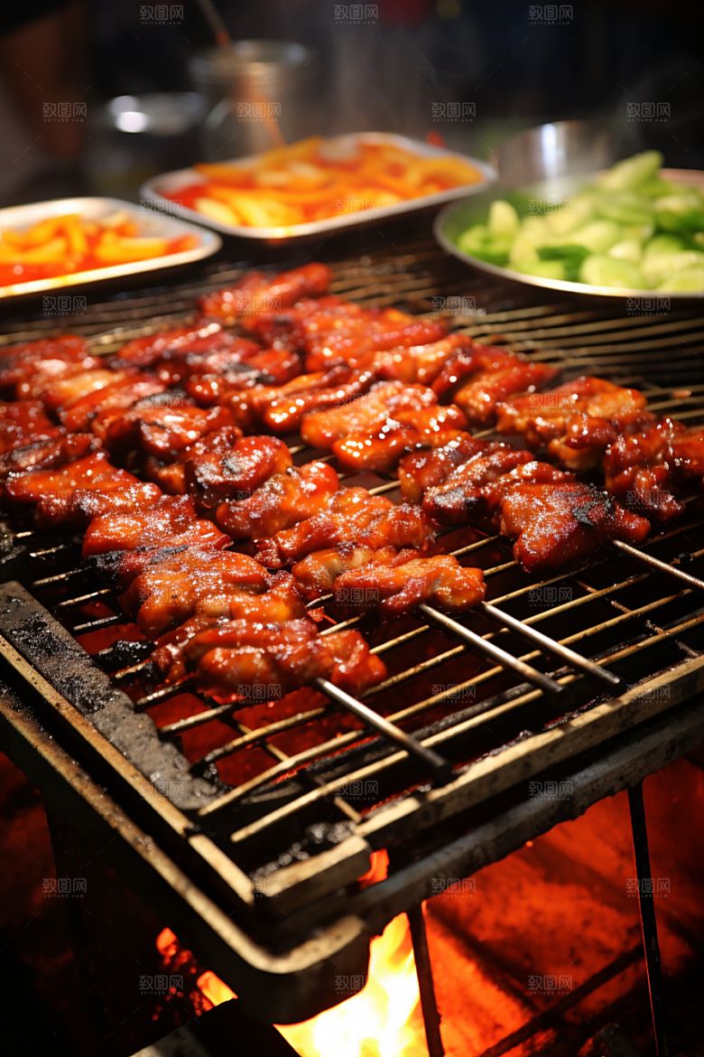 BBQ烧烤火辣聚会摄影图