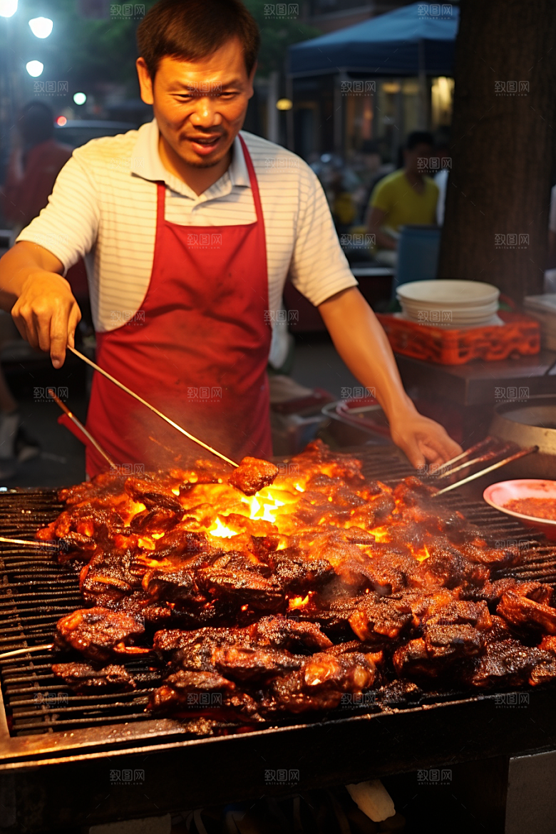 BBQ烧烤聚餐高清摄影图
