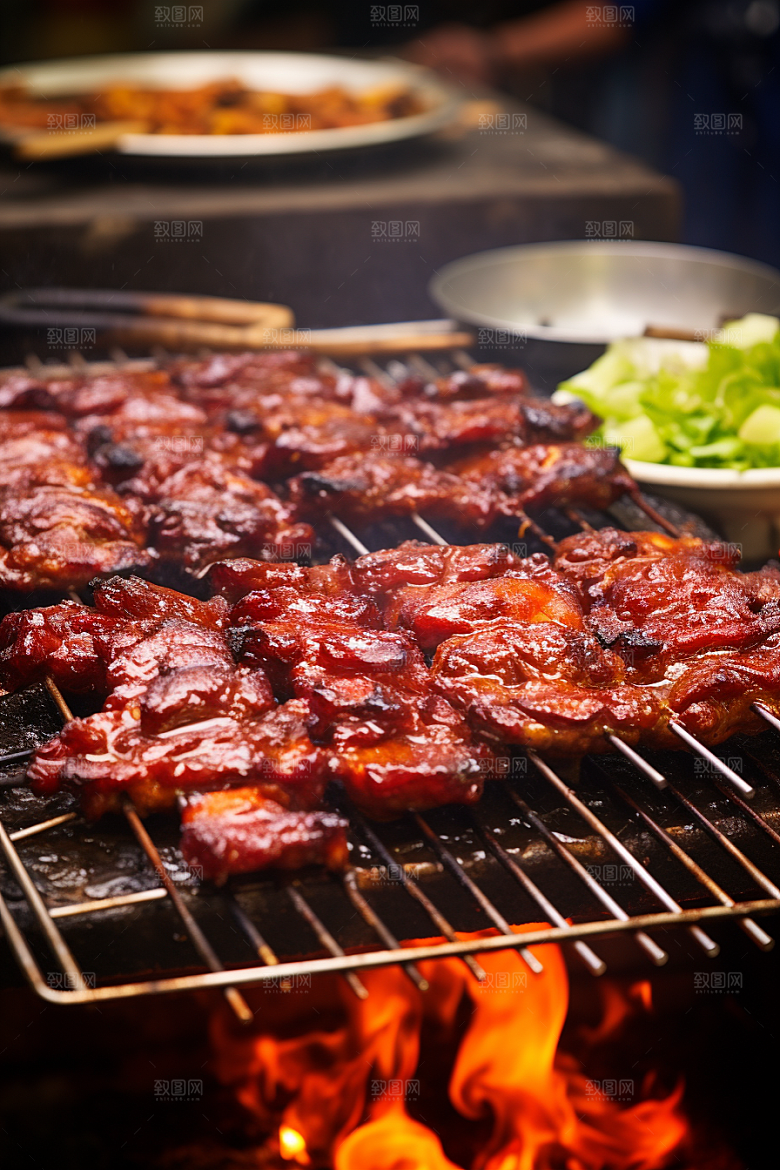 BBQ烧烤高清肉食摄影图