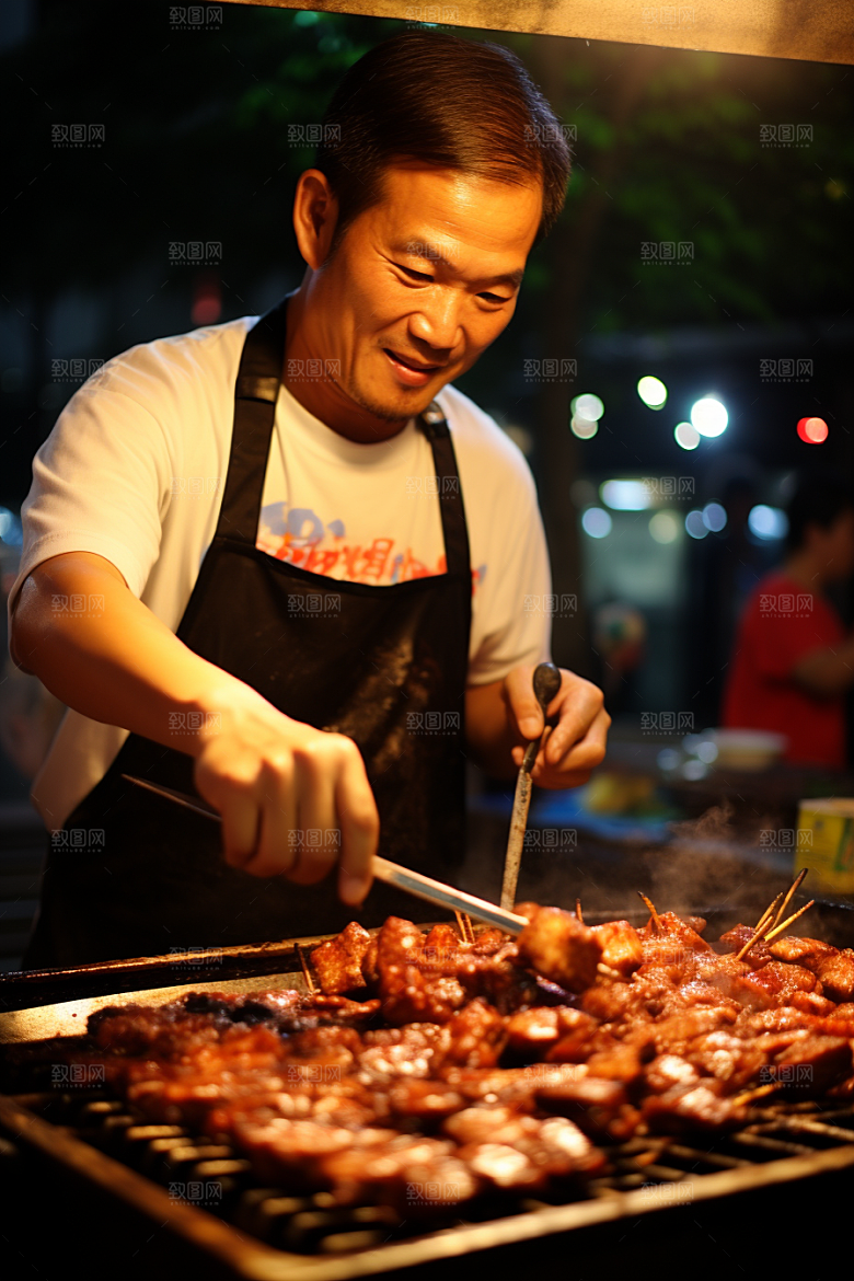 BBQ烧烤聚会火辣摄影图