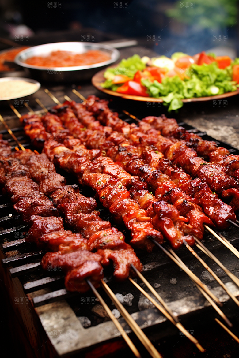 BBQ烧烤聚会肉食摄影图