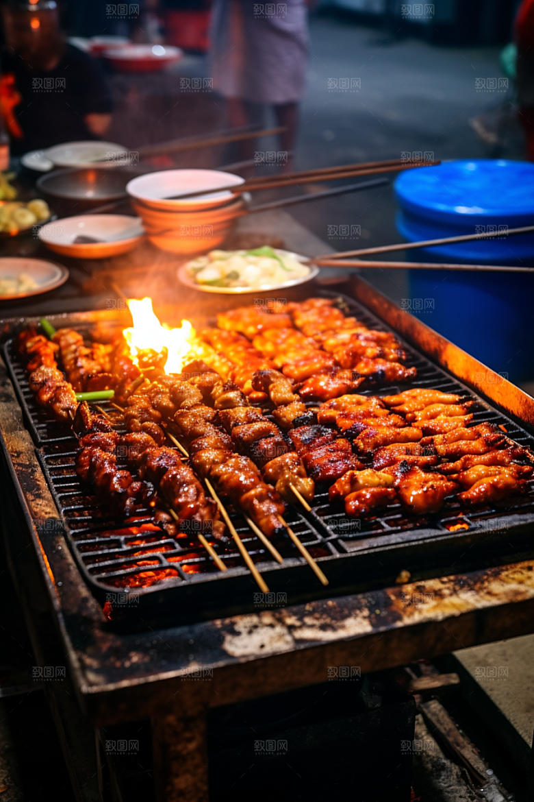 BBQ烧烤肉类聚会摄影图