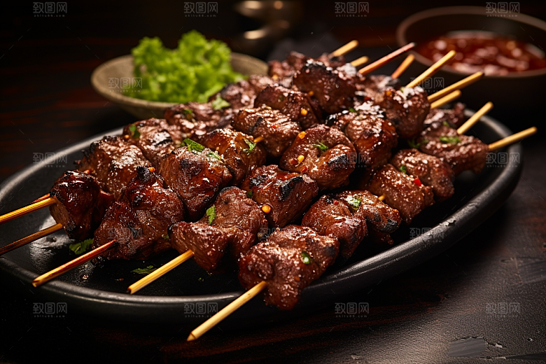 BBQ烧烤肉食肉类摄影图