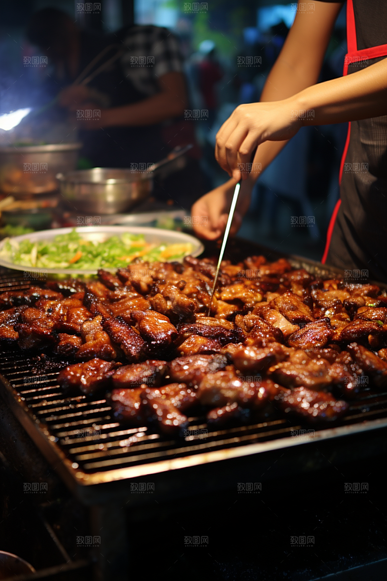 BBQ烧烤肉类高清摄影图