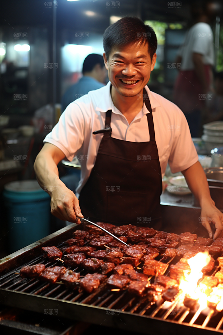 BBQ烧烤高清聚餐摄影图
