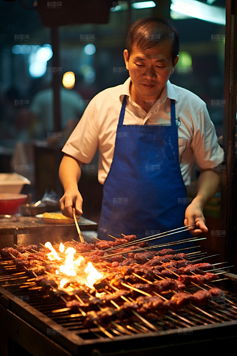 BBQ烧烤聚会聚餐摄影图