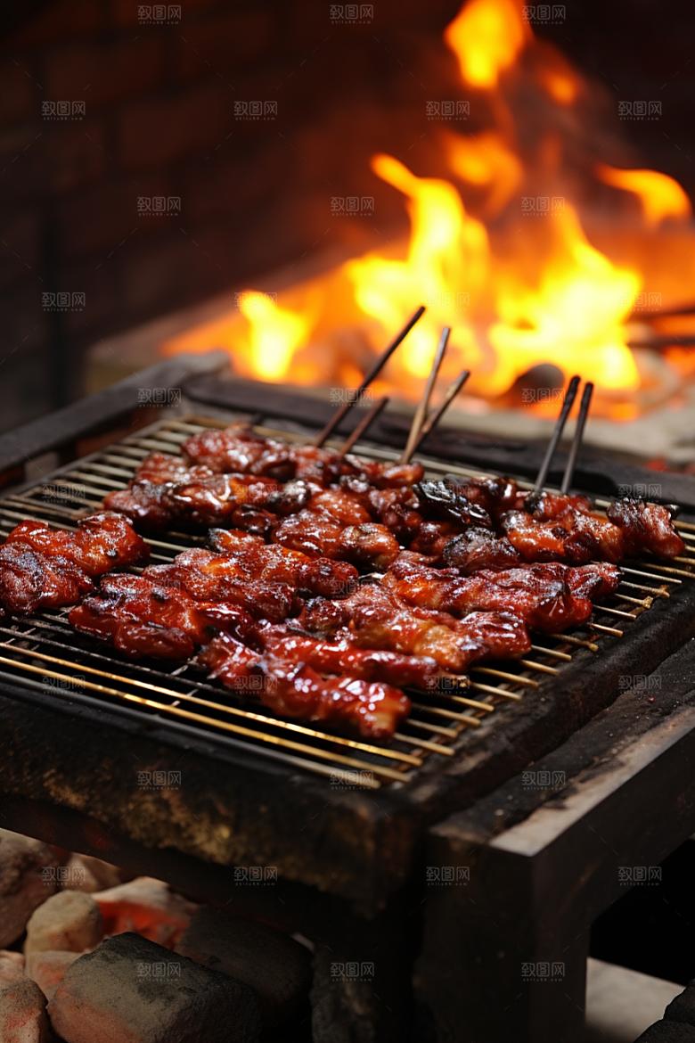 BBQ烧烤广告聚餐摄影图