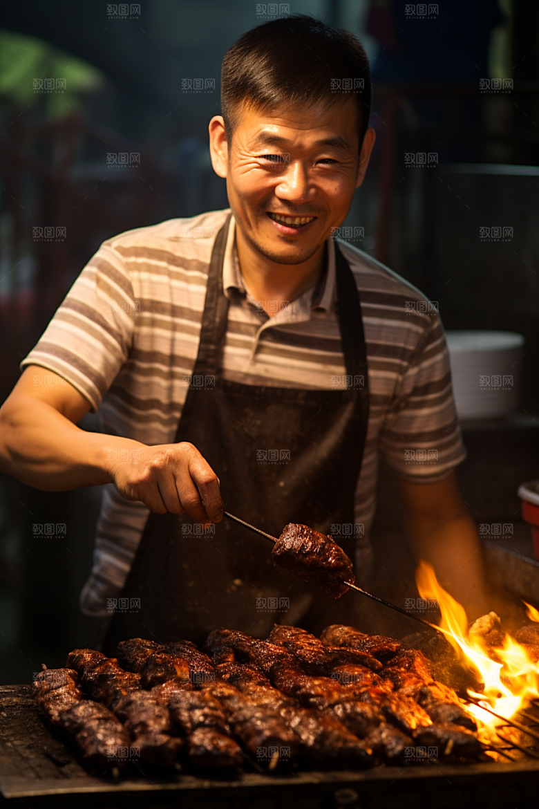 BBQ烧烤美食肉食摄影图