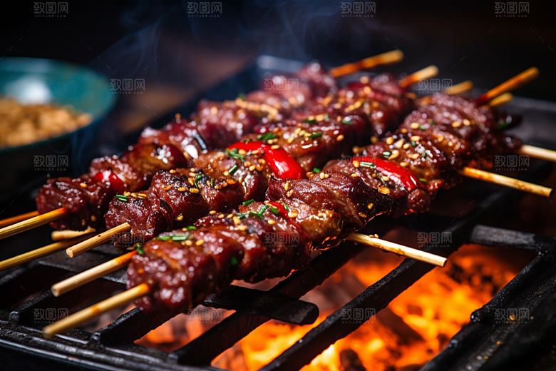 BBQ烧烤肉类广告摄影图
