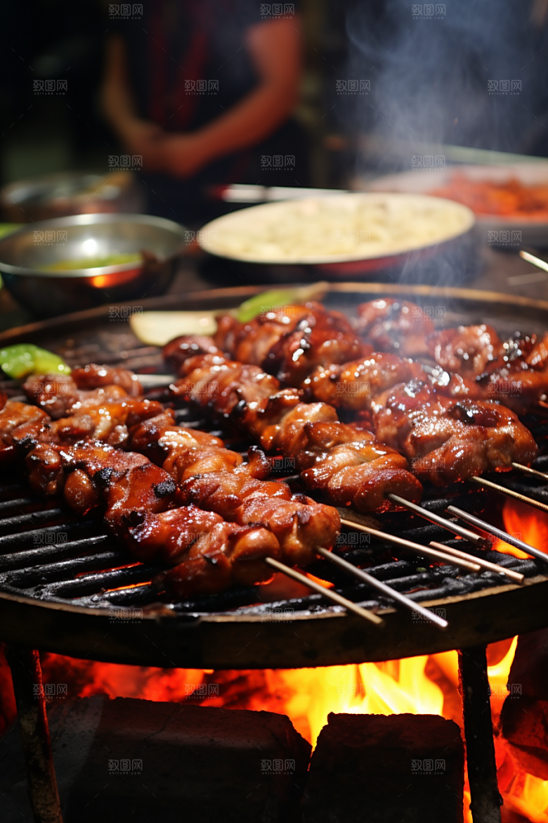 BBQ烧烤火辣高清摄影图