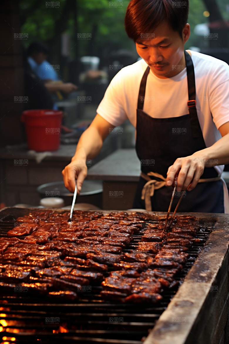 BBQ烧烤广告美食摄影图