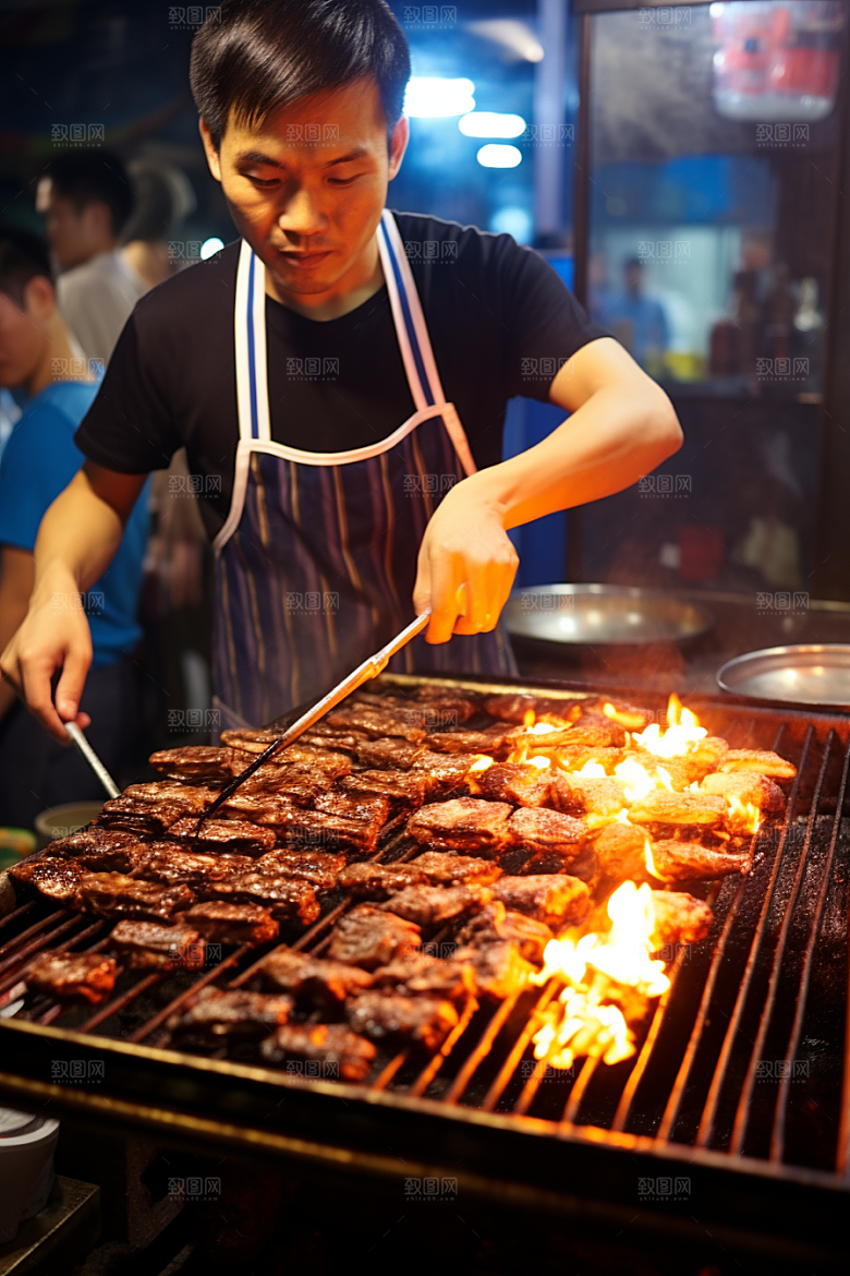 BBQ烧烤肉类广告摄影图
