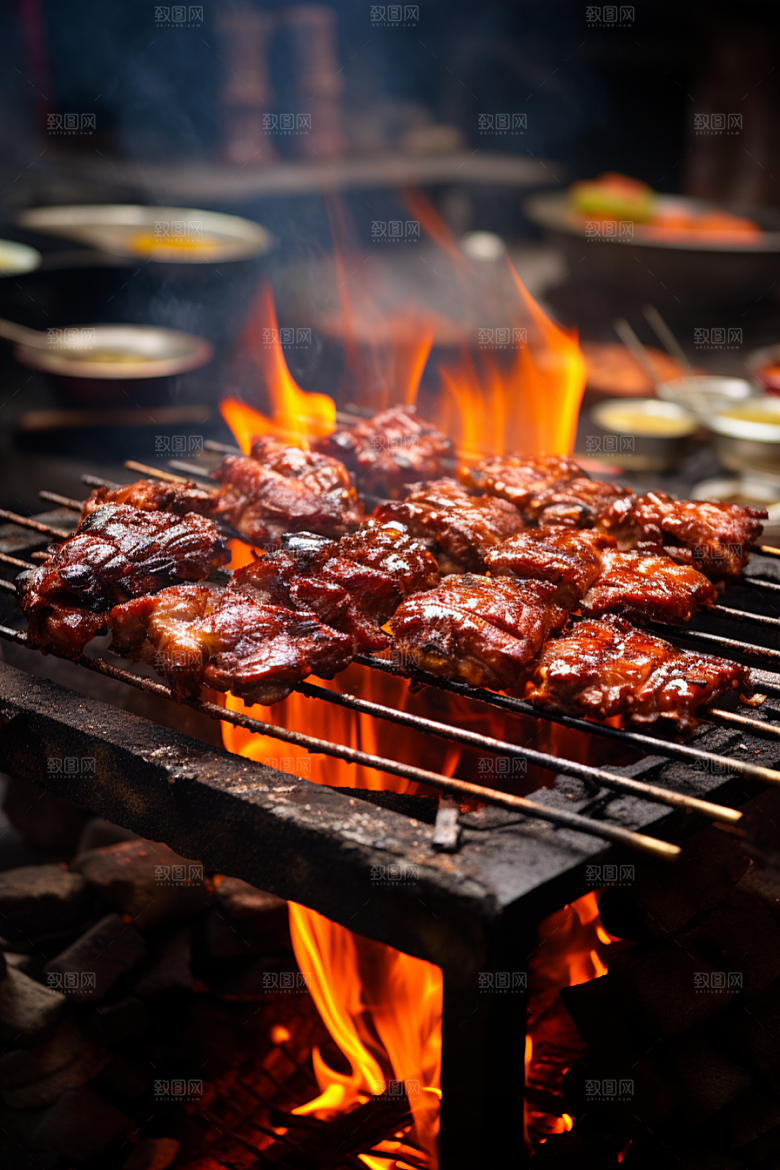 BBQ烧烤火辣聚会摄影图