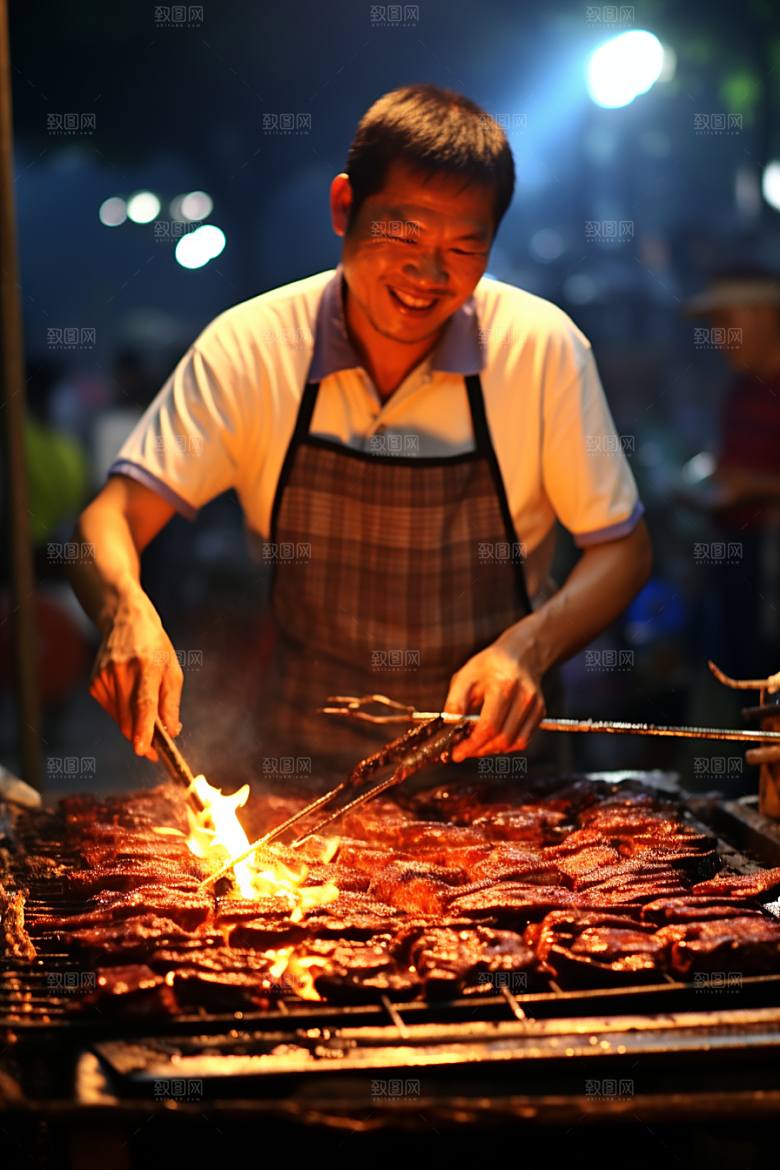 BBQ烧烤广告肉食摄影图