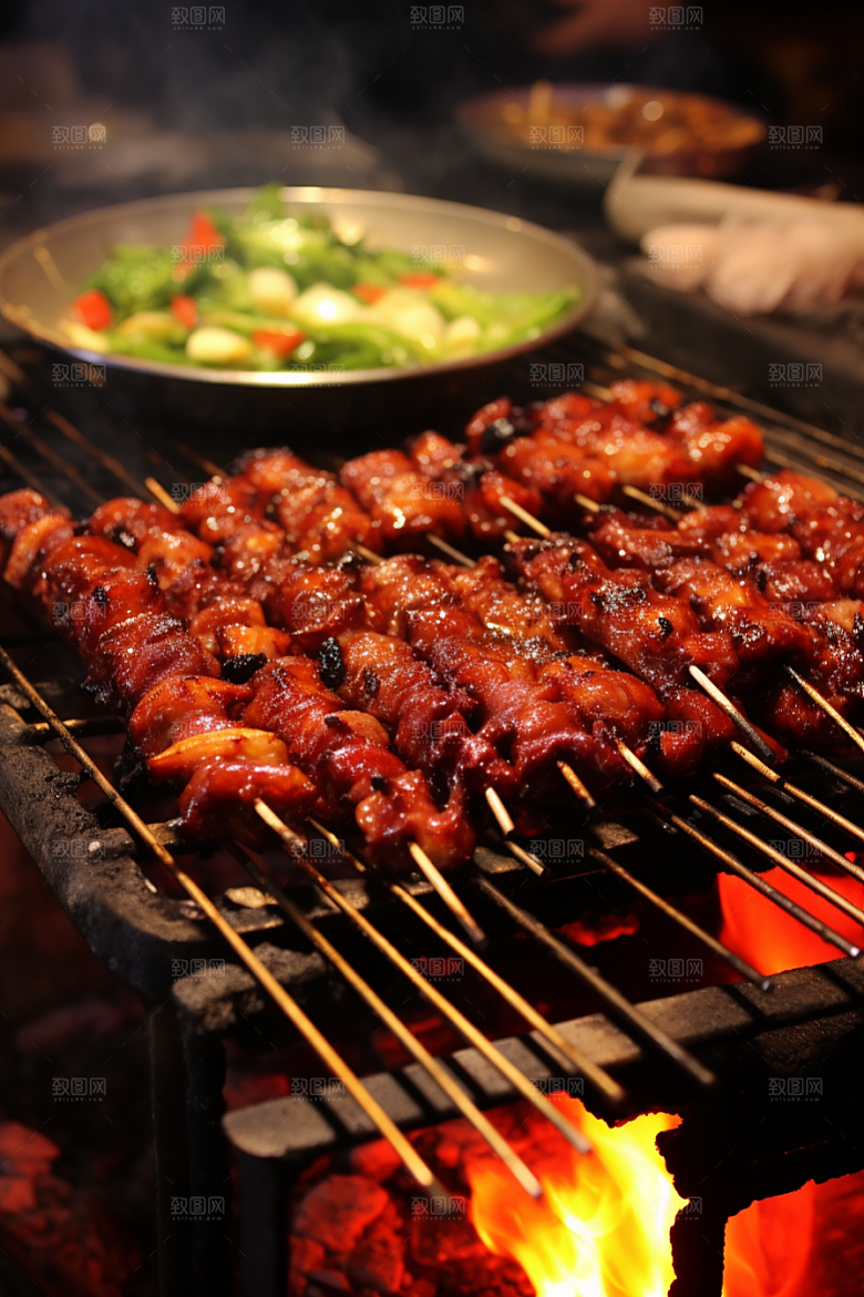 BBQ烧烤肉类高清摄影图
