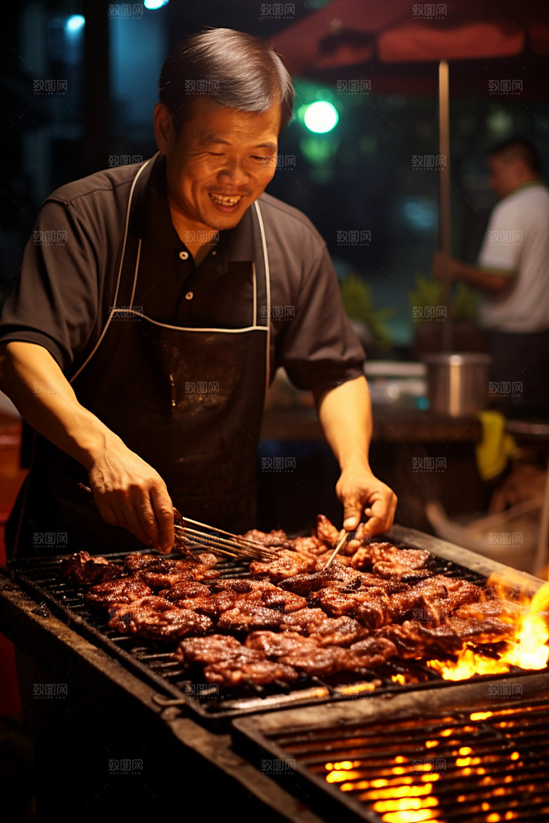BBQ烧烤肉类广告摄影图