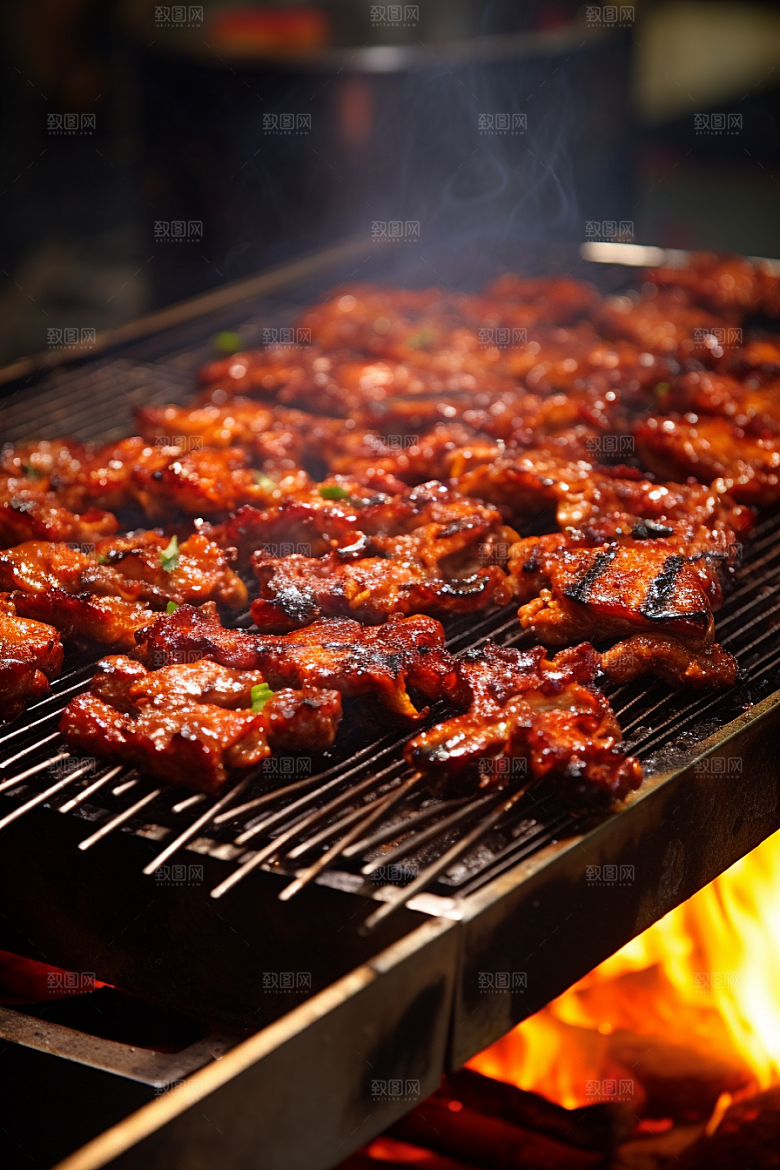 BBQ烧烤广告肉类摄影图