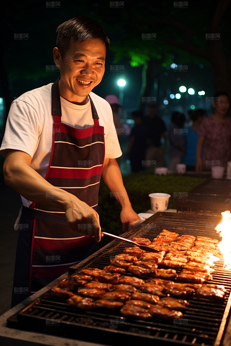 BBQ烧烤广告火辣摄影图