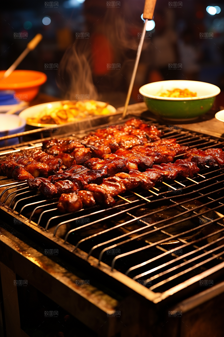 BBQ烧烤高清肉类摄影图