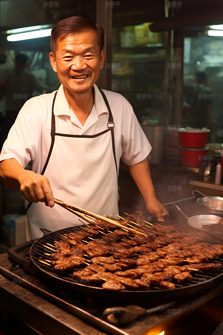 BBQ烧烤美味火热摄影图