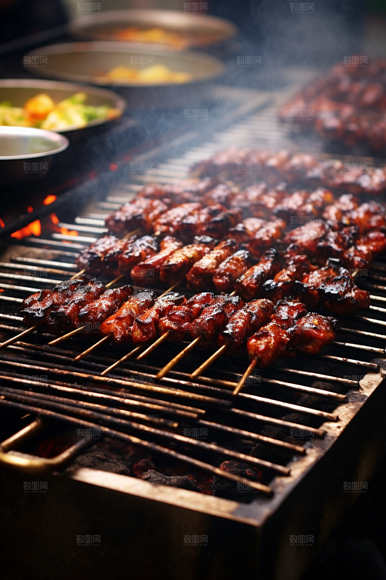 BBQ烧烤高清火热摄影图