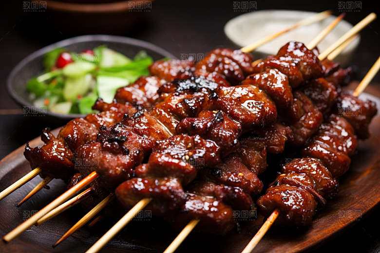 BBQ烧烤美食肉类摄影图