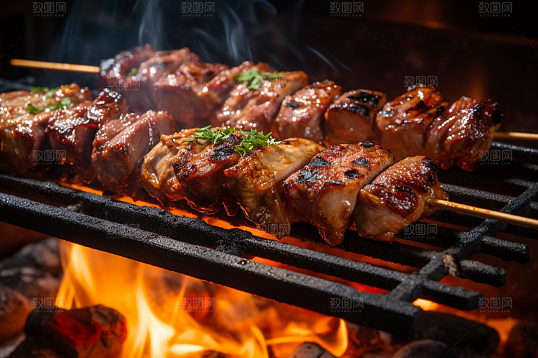BBQ烧烤美食美味摄影图