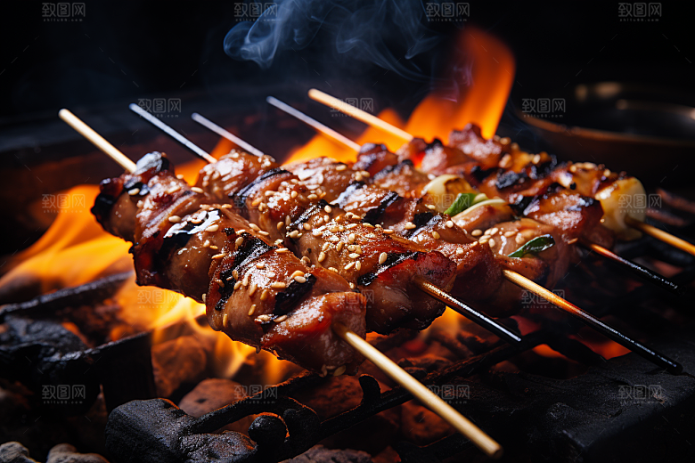 BBQ烧烤广告火辣摄影图