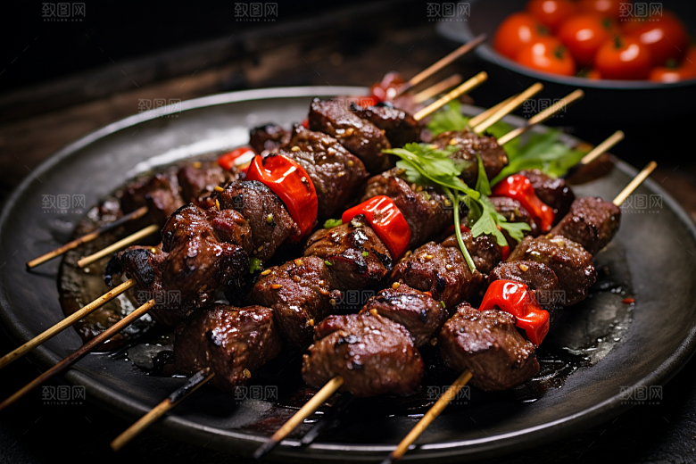 BBQ烧烤肉串烤串摄影图