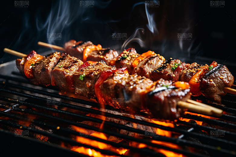 BBQ烧烤广告聚餐摄影图