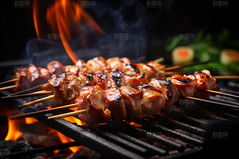 BBQ烧烤美食肉食摄影图