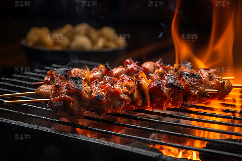BBQ烧烤肉类聚会摄影图