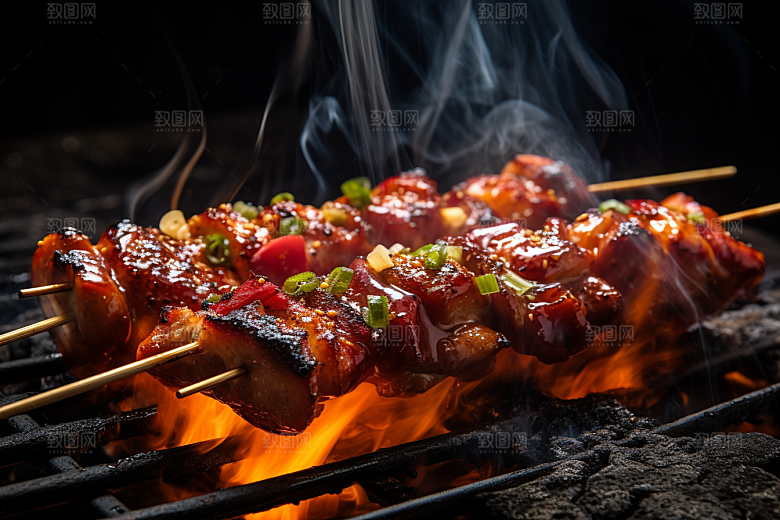 BBQ烧烤美食聚会摄影图