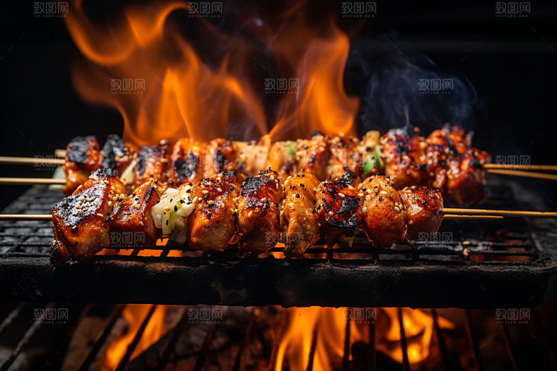 BBQ烧烤肉类广告摄影图