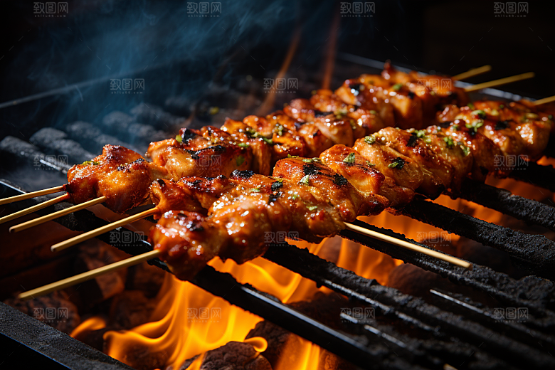 BBQ烧烤美味聚会摄影图