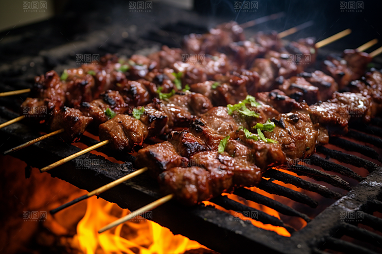 BBQ烧烤肉食广告摄影图
